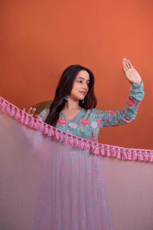 Neelhari Cotton Anarkali Set