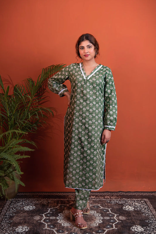 Harit Cotton Kurta Set