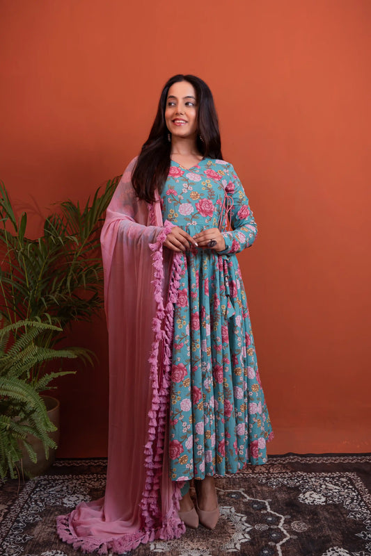 Neelhari Cotton Anarkali Set