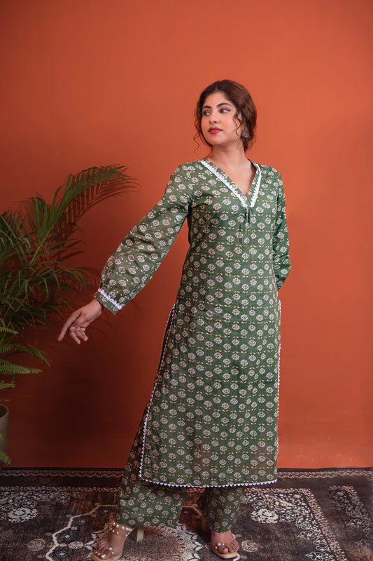 Harit Cotton Kurta Set
