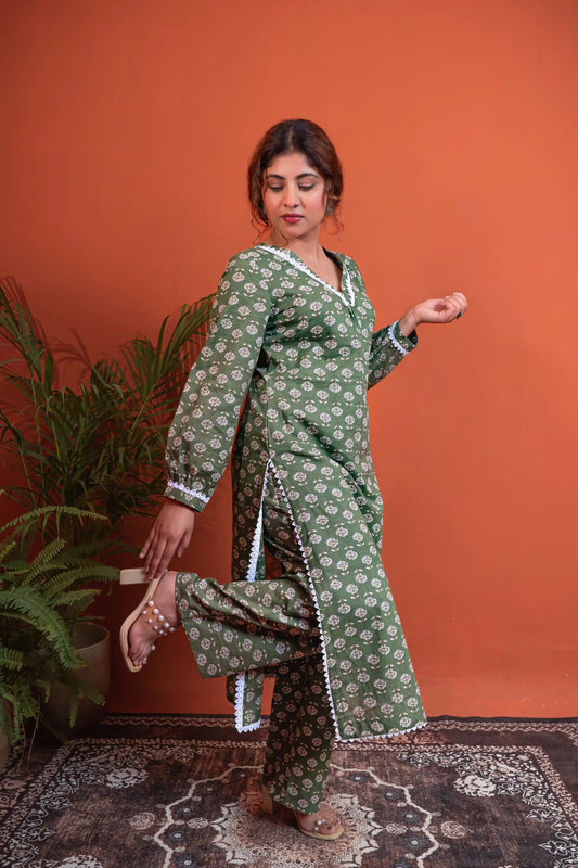 Harit Cotton Kurta Set